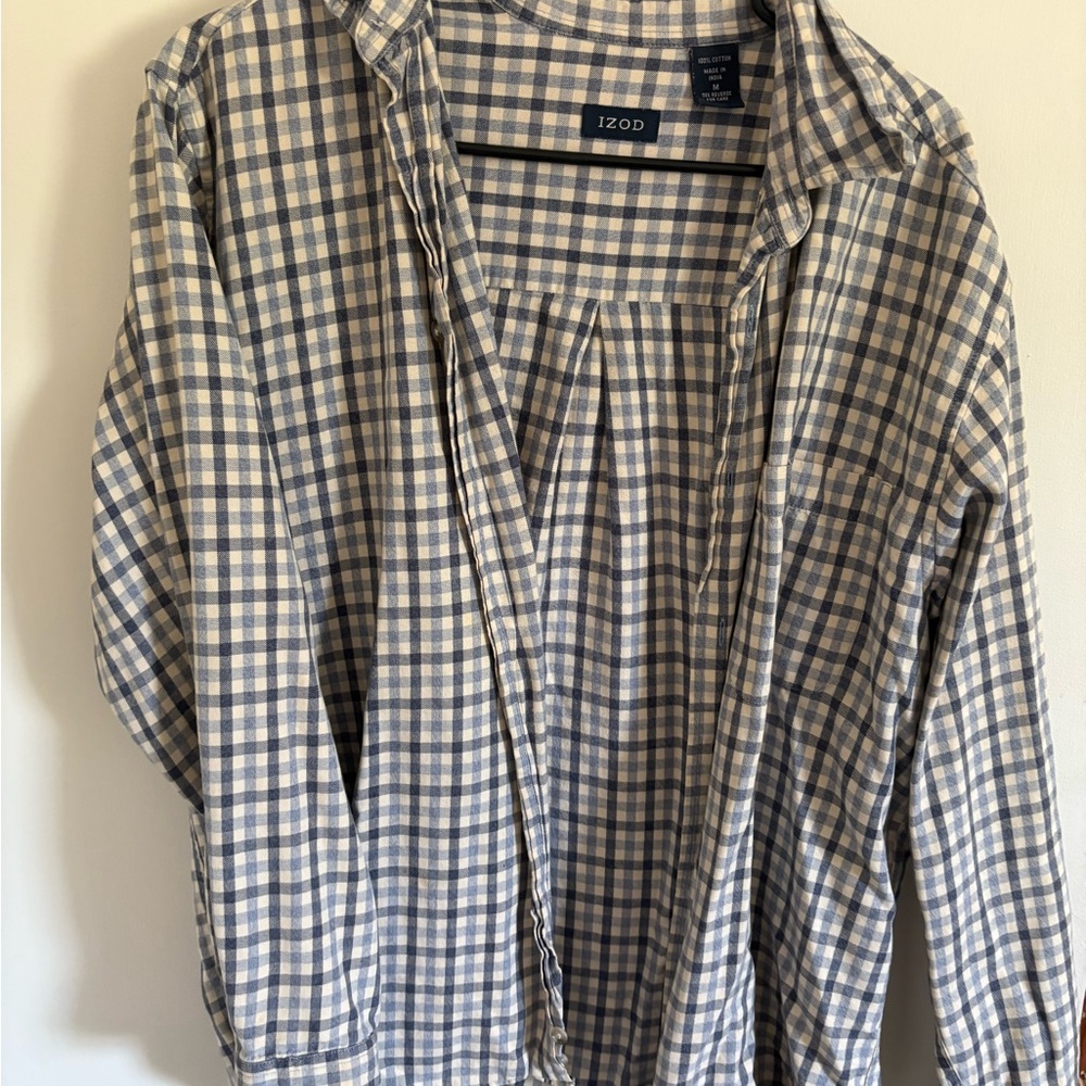 IZOD Men's Blue Checkered Shirt